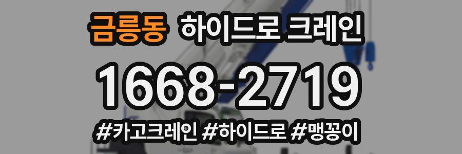 금릉동 하이드로 크레인