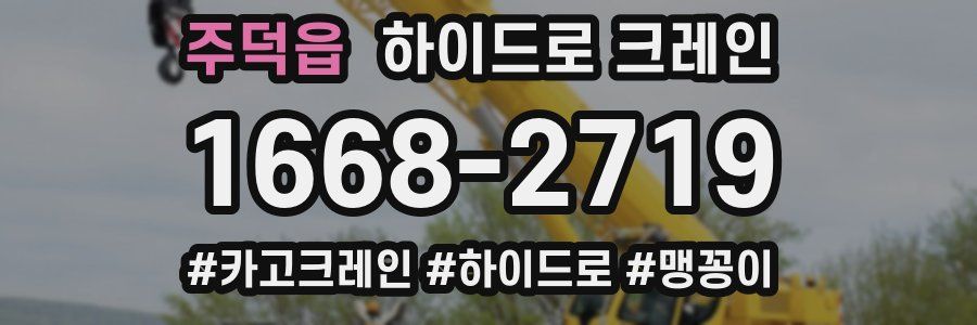 주덕읍 하이드로 크레인