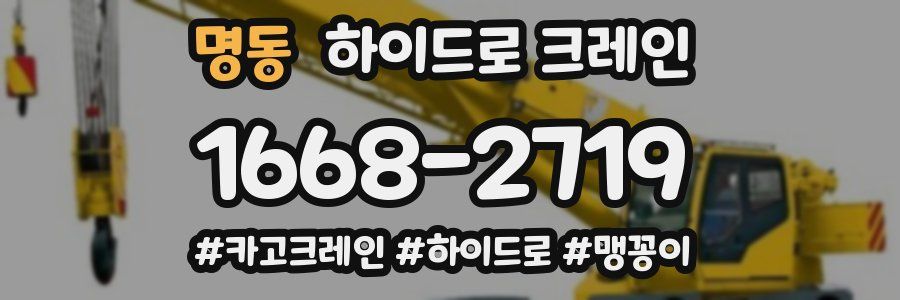 명동 하이드로 크레인