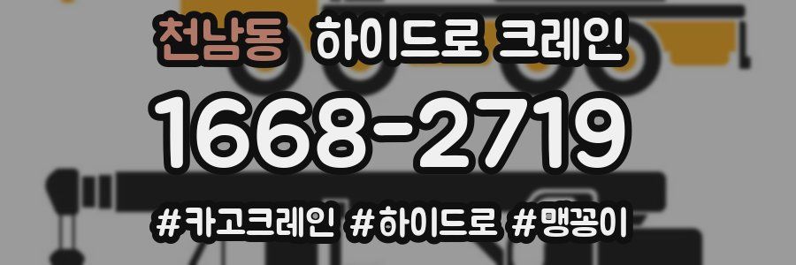 천남동 하이드로 크레인