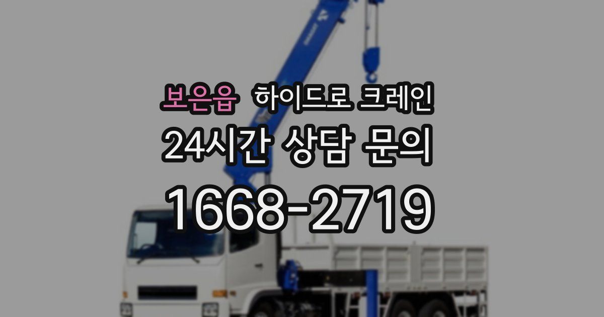 보은읍 하이드로 크레인