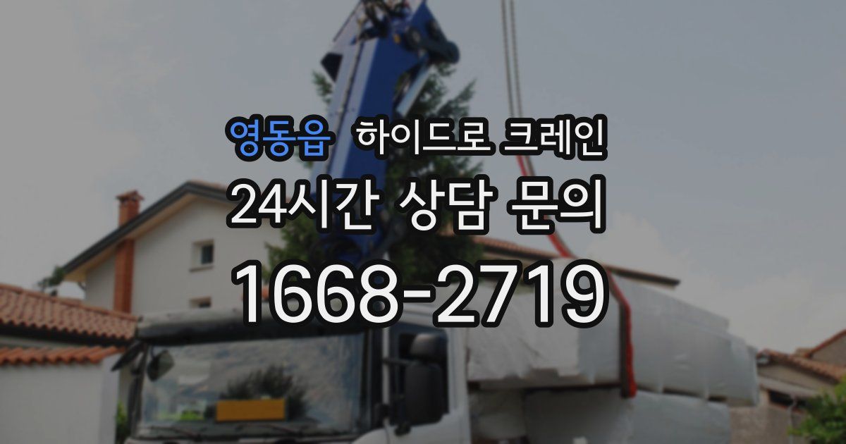 영동읍 하이드로 크레인