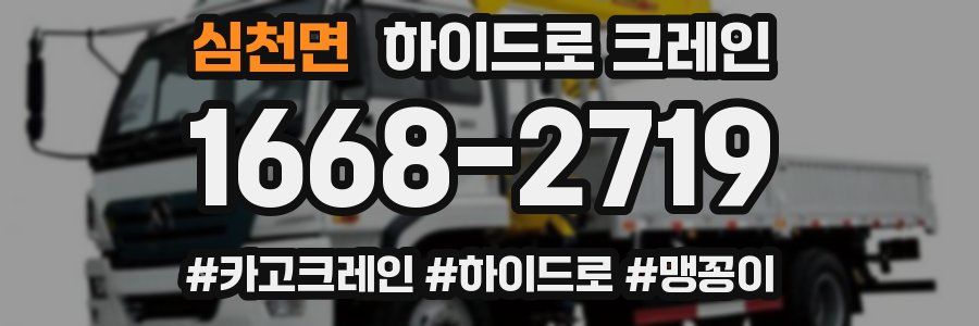 심천면 하이드로 크레인