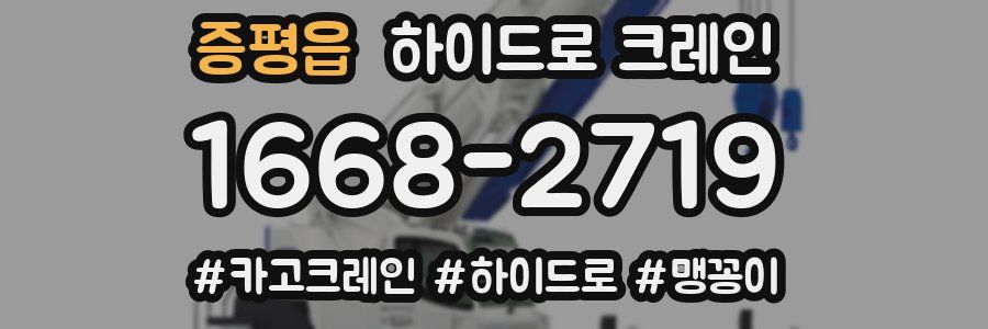 증평읍 하이드로 크레인