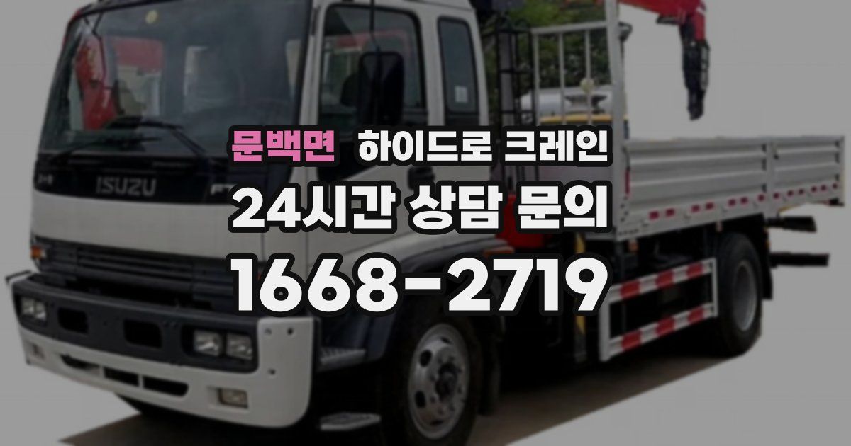 문백면 하이드로 크레인