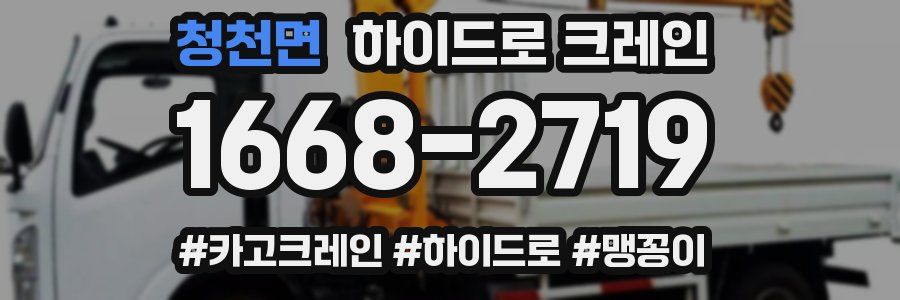 청천면 하이드로 크레인