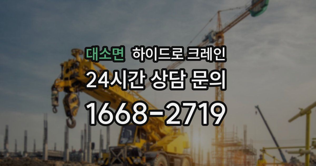 대소면 하이드로 크레인
