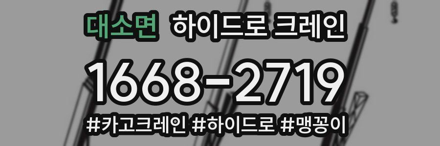 대소면 하이드로 크레인