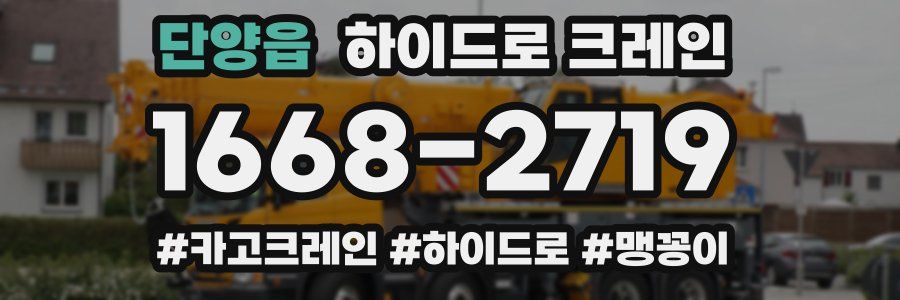 단양읍 하이드로 크레인