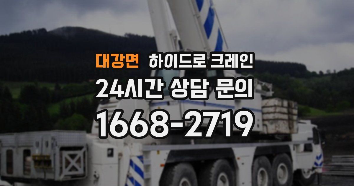 대강면 하이드로 크레인