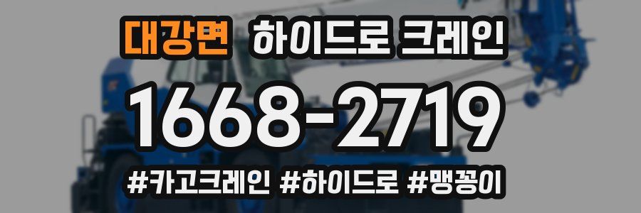 대강면 하이드로 크레인
