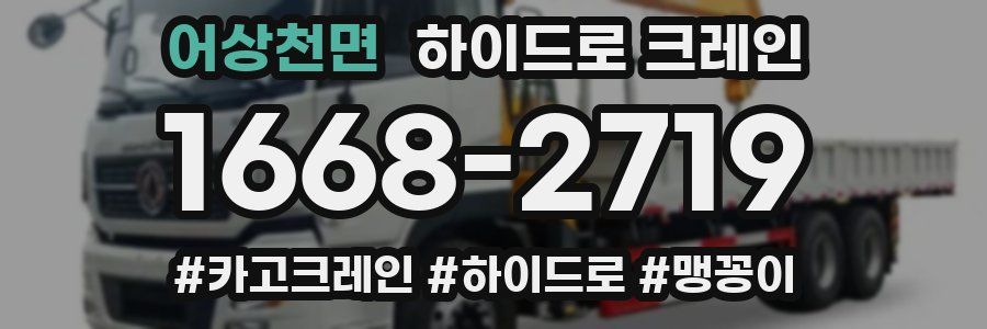 어상천면 하이드로 크레인