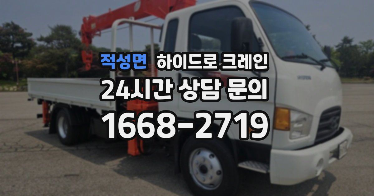 적성면 하이드로 크레인