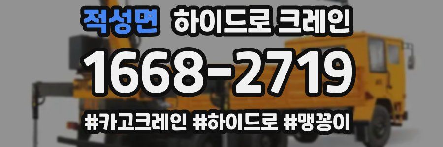 적성면 하이드로 크레인