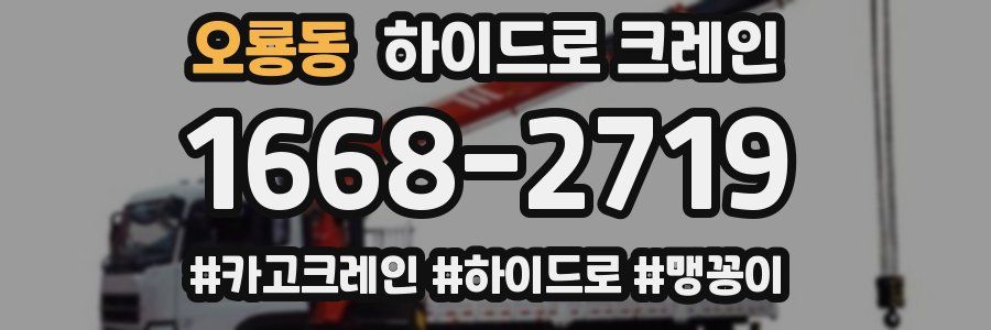 오룡동 하이드로 크레인