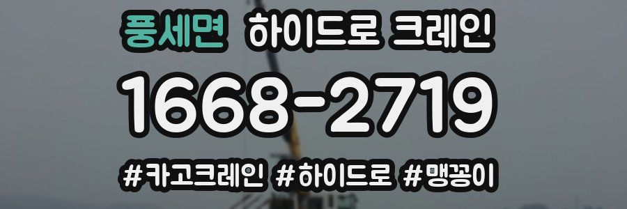 풍세면 하이드로 크레인