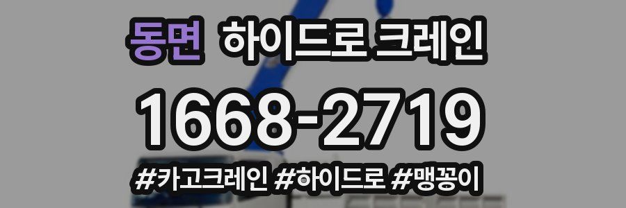 동면 하이드로 크레인