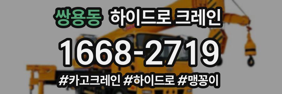 쌍용동 하이드로 크레인