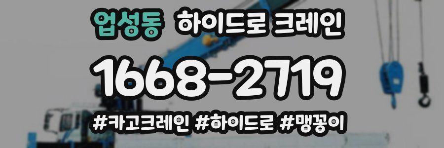 업성동 하이드로 크레인