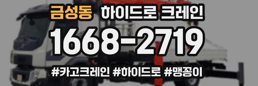 금성동 하이드로 크레인