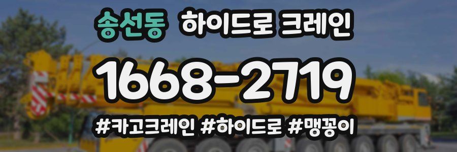 송선동 하이드로 크레인