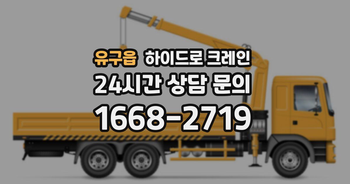 유구읍 하이드로 크레인