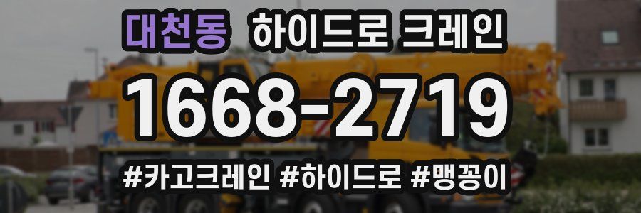 대천동 하이드로 크레인