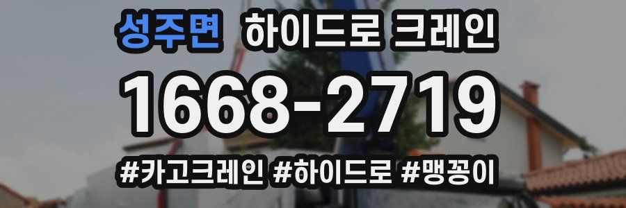 성주면 하이드로 크레인