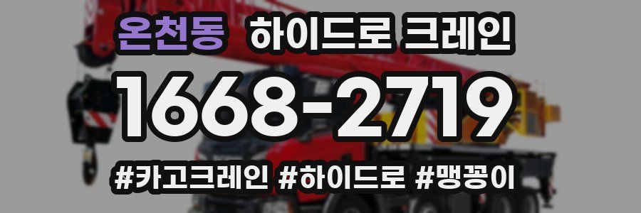 온천동 하이드로 크레인