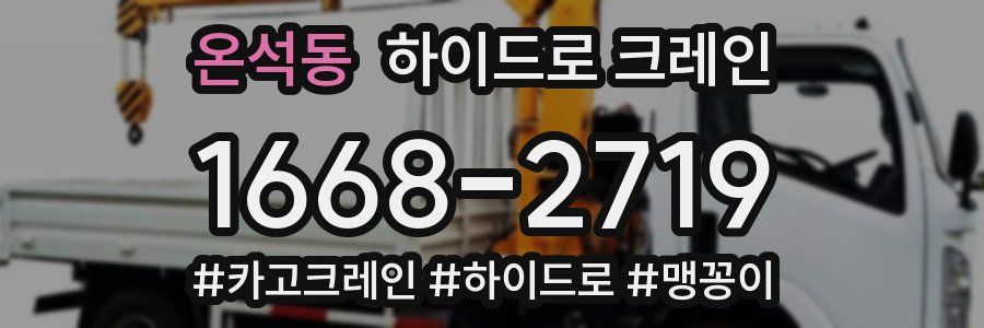 온석동 하이드로 크레인