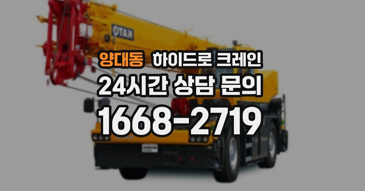 양대동 하이드로 크레인