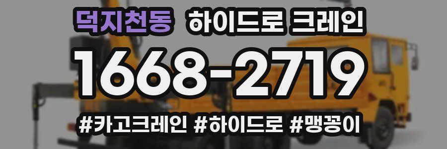 덕지천동 하이드로 크레인