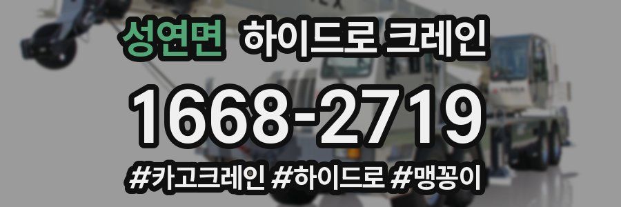 성연면 하이드로 크레인
