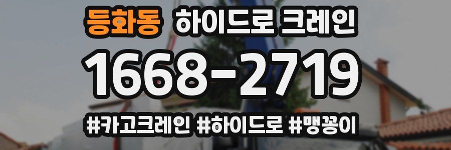 등화동 하이드로 크레인