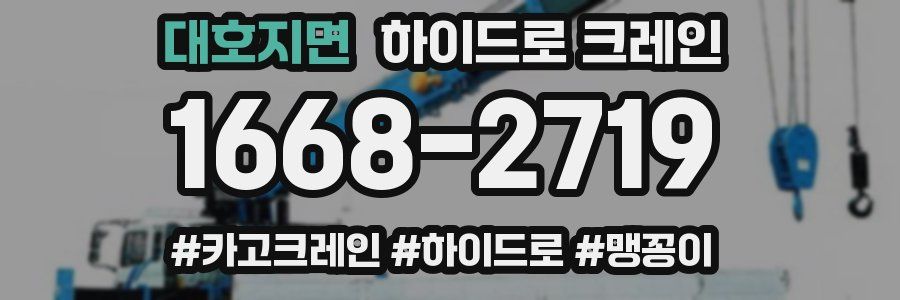 대호지면 하이드로 크레인