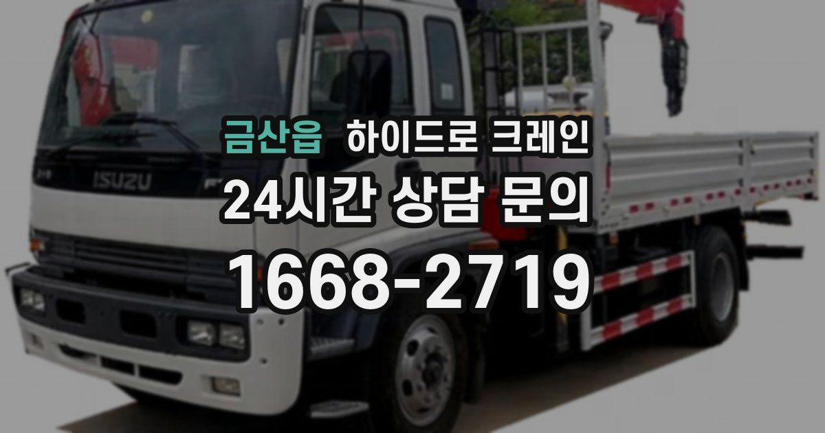 금산읍 하이드로 크레인