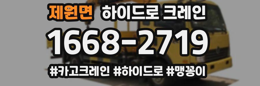 제원면 하이드로 크레인