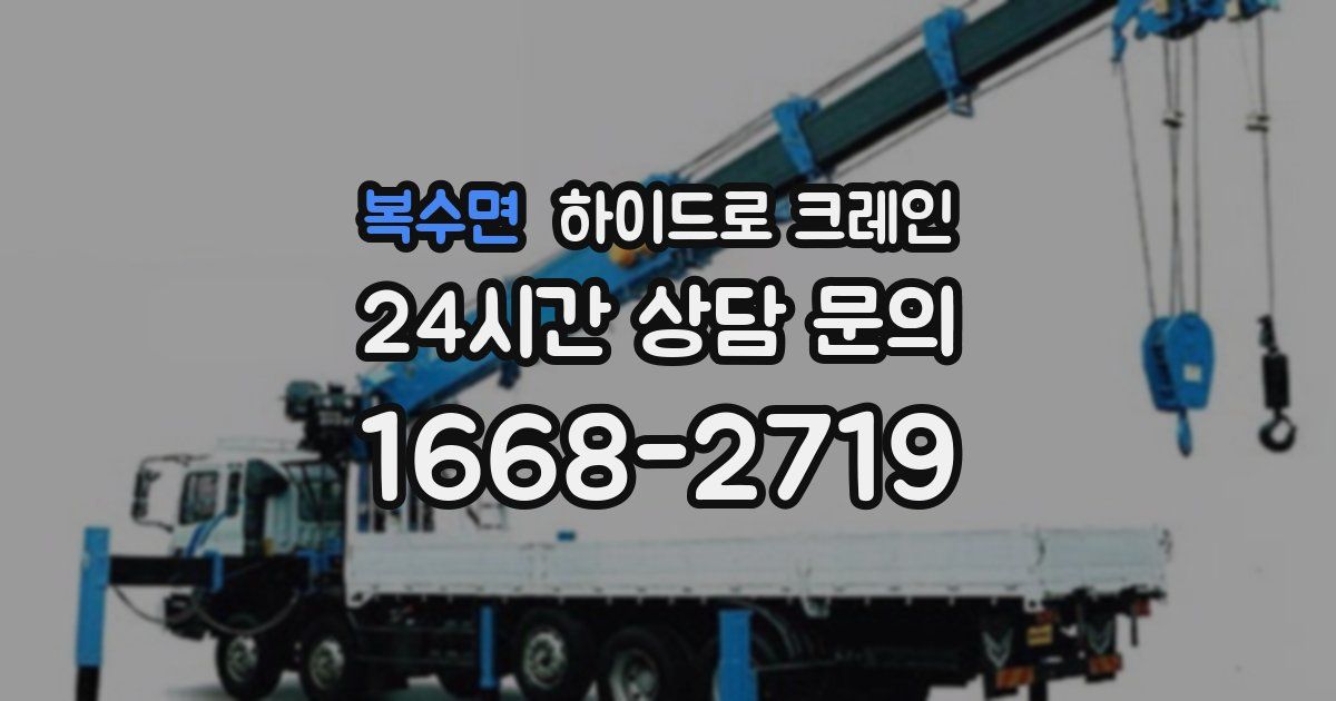 복수면 하이드로 크레인