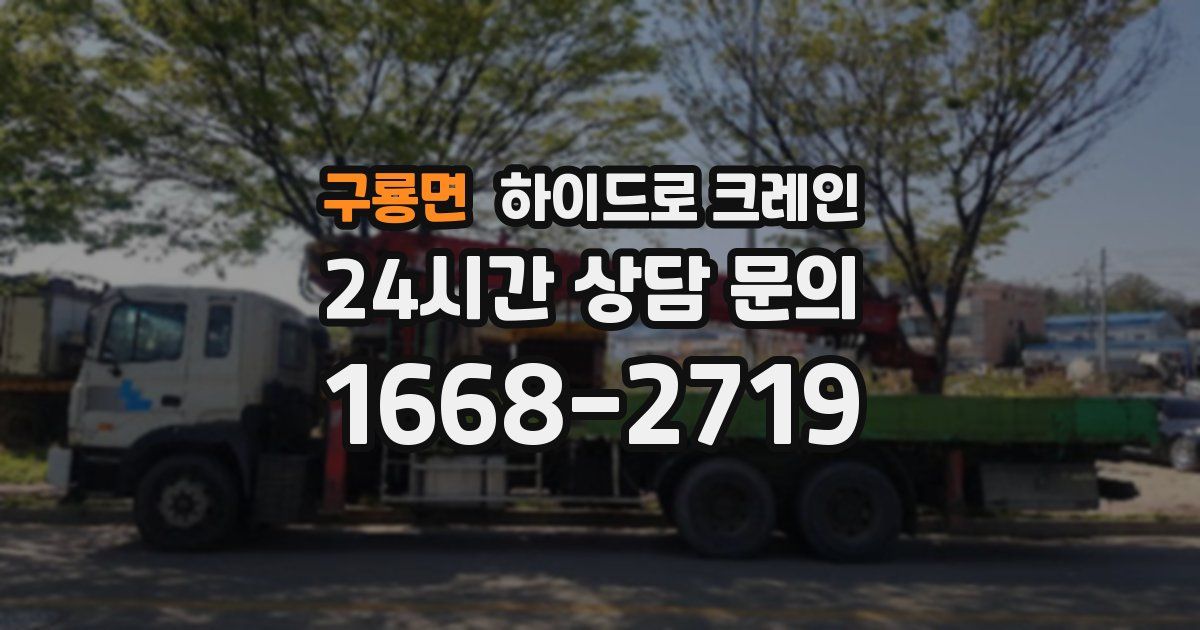 구룡면 하이드로 크레인