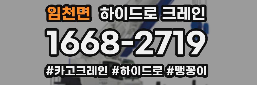 임천면 하이드로 크레인