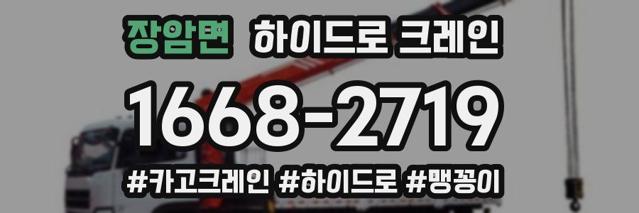 장암면 하이드로 크레인