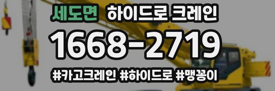 세도면 하이드로 크레인