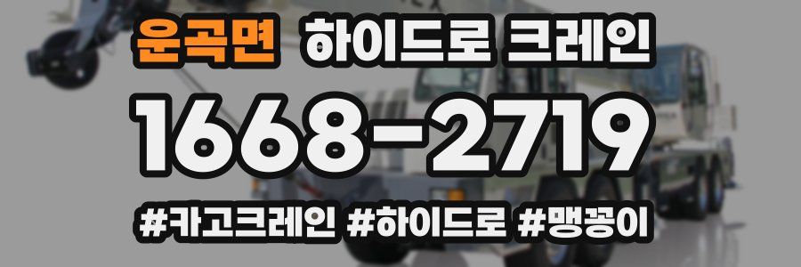 운곡면 하이드로 크레인