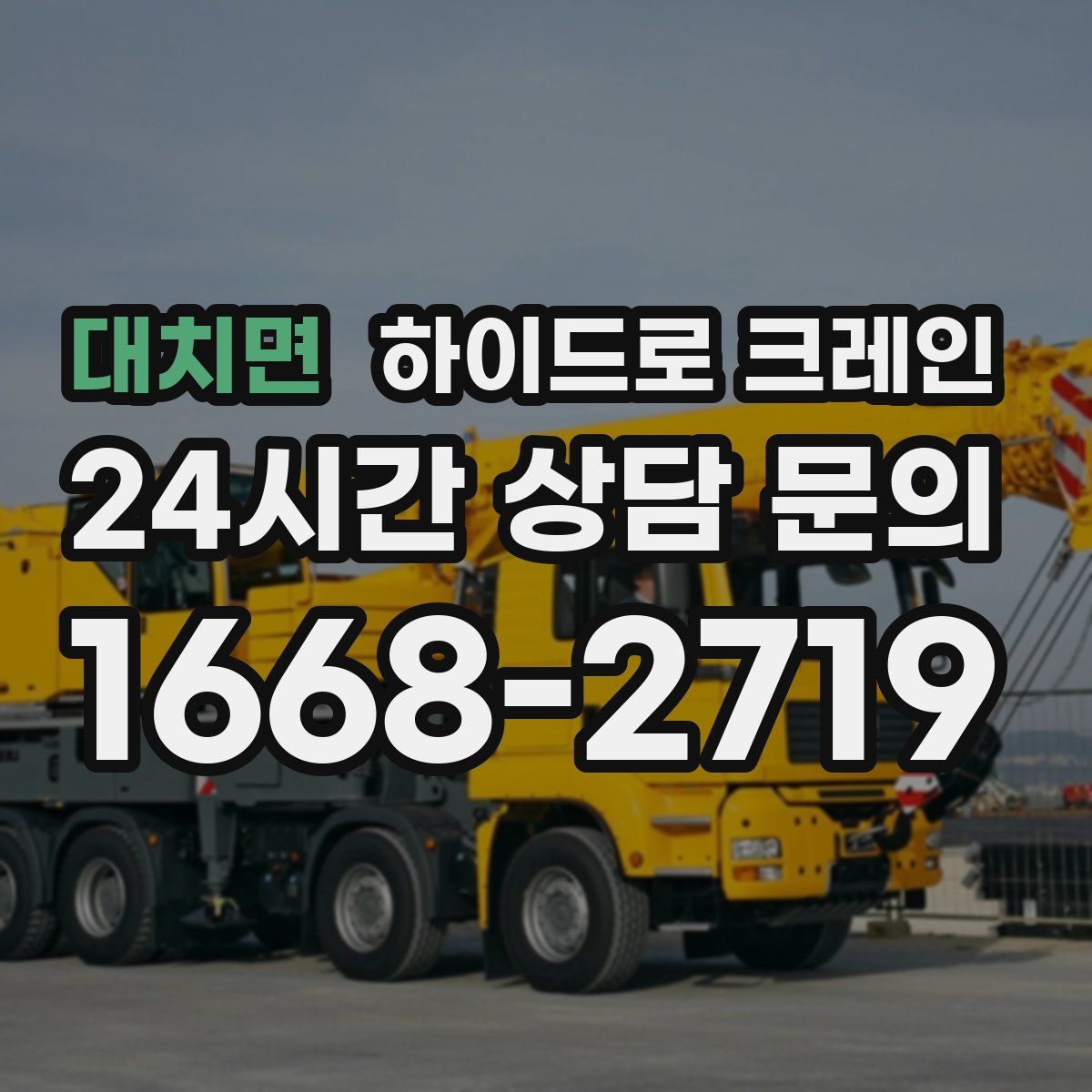 대치면 하이드로 크레인