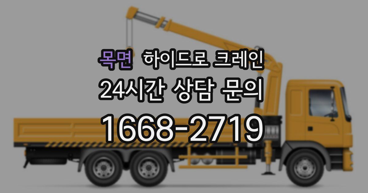 목면 하이드로 크레인