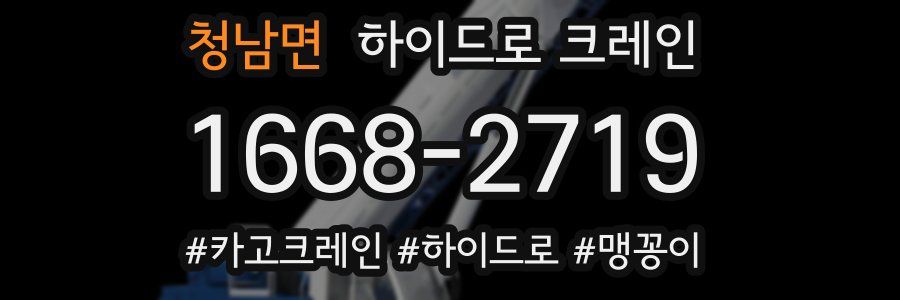 청남면 하이드로 크레인