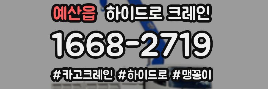 예산읍 하이드로 크레인