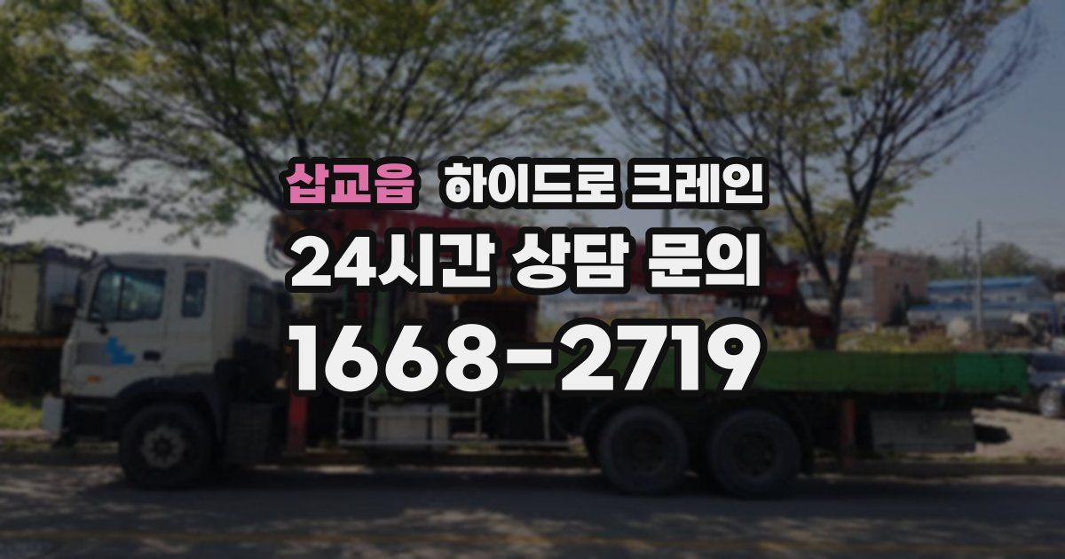 삽교읍 하이드로 크레인