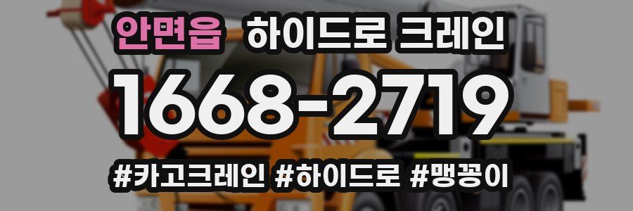 안면읍 하이드로 크레인