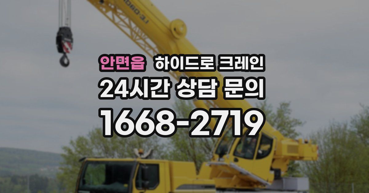 안면읍 하이드로 크레인